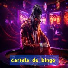 cartela de bingo pra imprimir