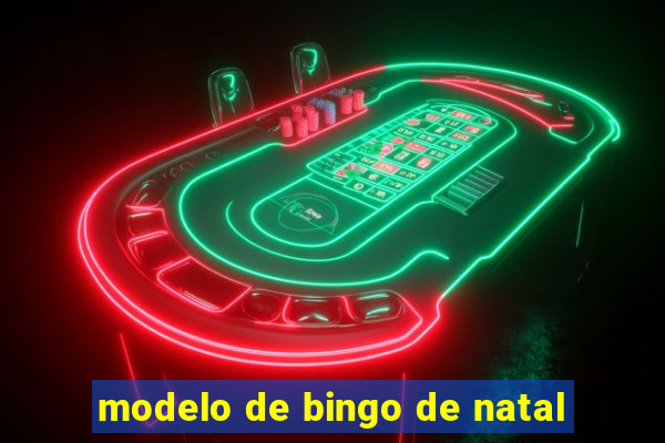 modelo de bingo de natal