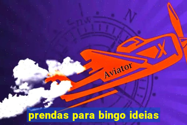 prendas para bingo ideias