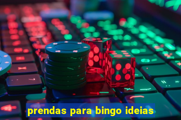 prendas para bingo ideias