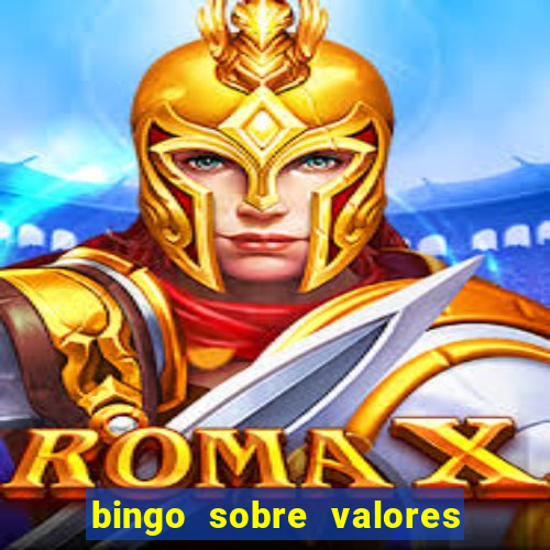 bingo sobre valores para imprimir