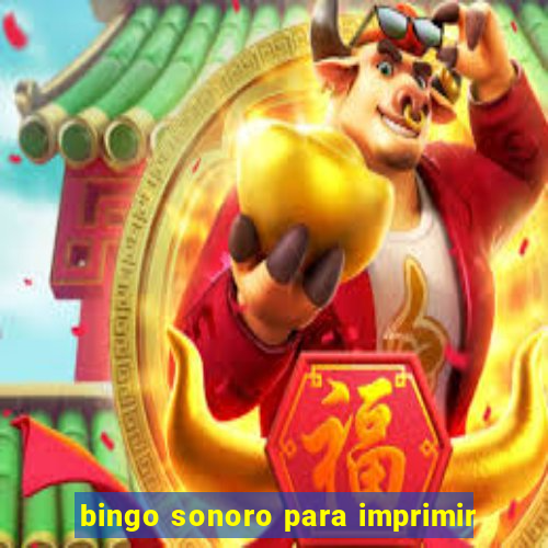 bingo sonoro para imprimir