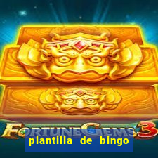 plantilla de bingo para editar