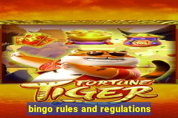 bingo rules and regulations