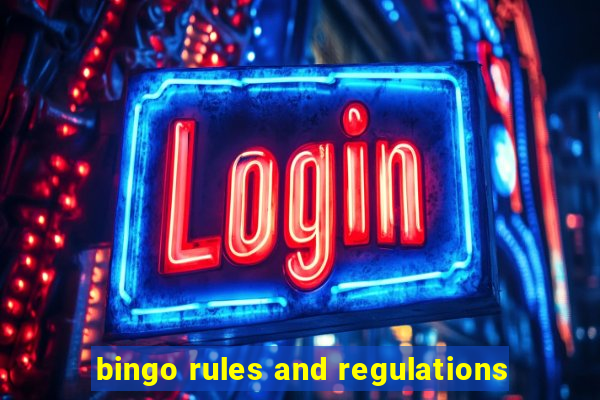 bingo rules and regulations