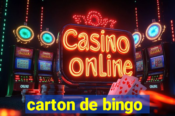 carton de bingo