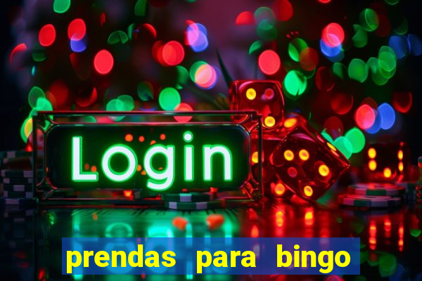 prendas para bingo de natal