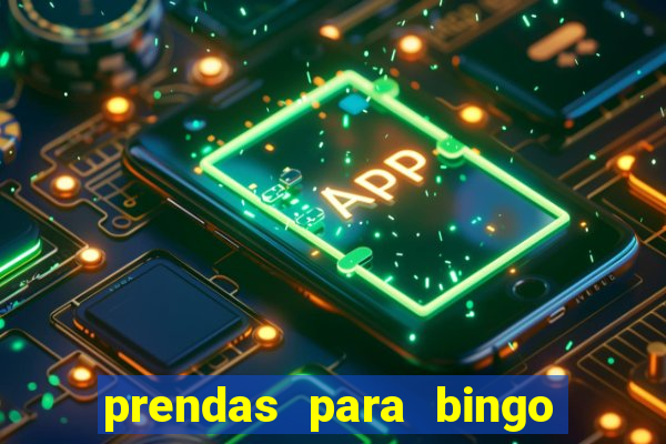 prendas para bingo de natal