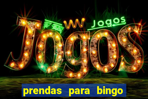 prendas para bingo de natal