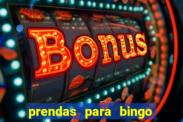 prendas para bingo de natal