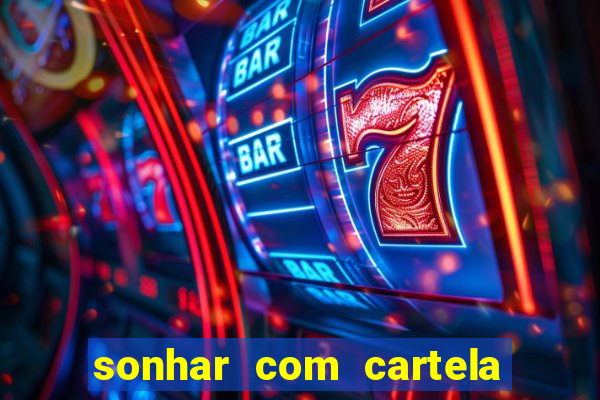 sonhar com cartela de bingo