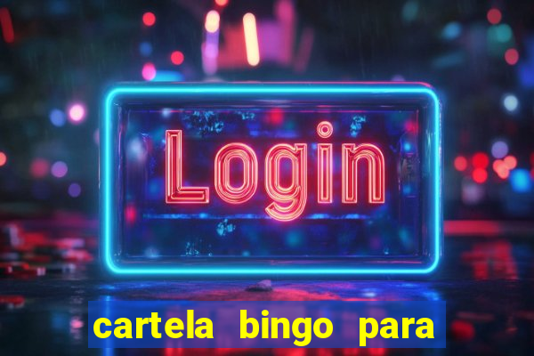 cartela bingo para cha de cozinha imprimir gratis