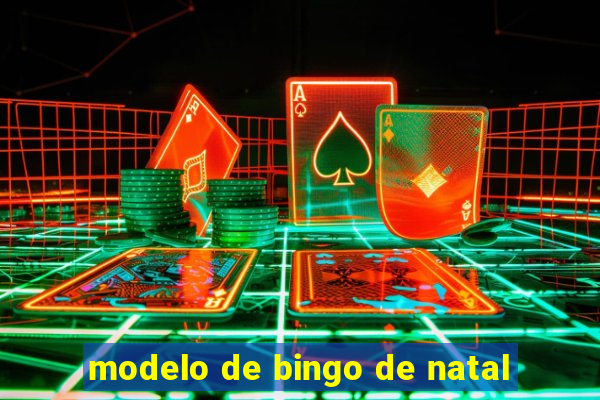 modelo de bingo de natal