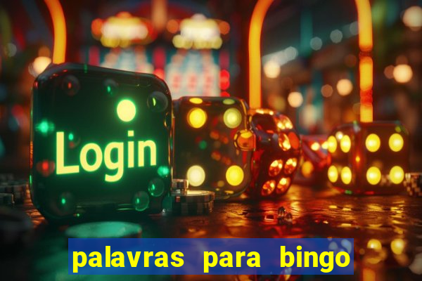 palavras para bingo cha de bebe