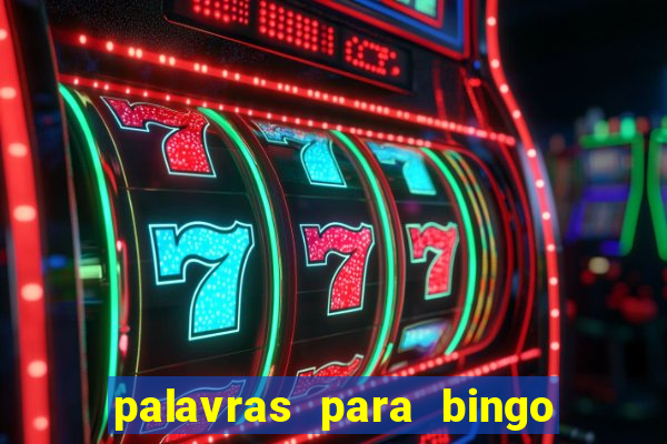 palavras para bingo cha de bebe