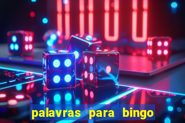 palavras para bingo cha de bebe