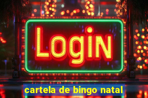 cartela de bingo natal