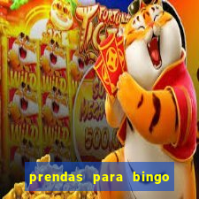 prendas para bingo de natal