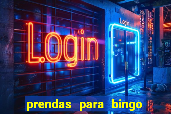 prendas para bingo de natal