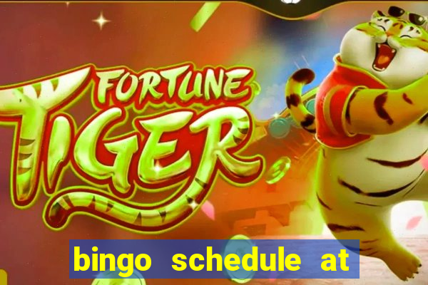 bingo schedule at mohegan sun