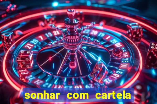 sonhar com cartela de bingo