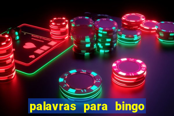 palavras para bingo de cha de lingerie