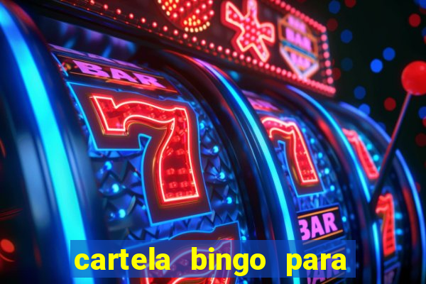 cartela bingo para cha de cozinha imprimir gratis