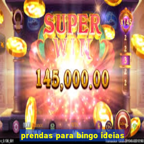 prendas para bingo ideias