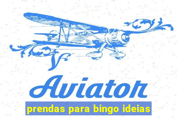 prendas para bingo ideias